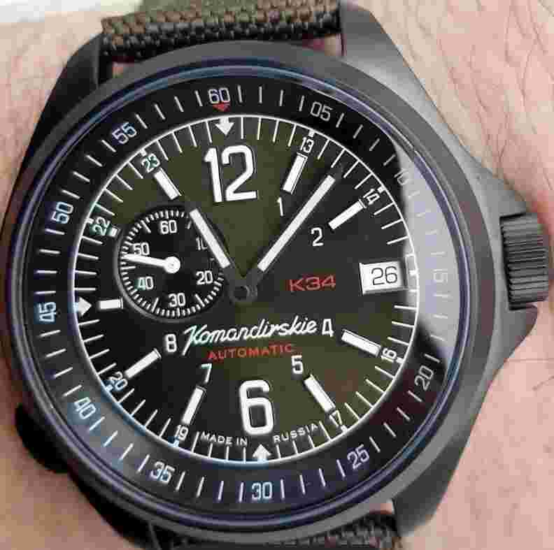 Vostok Komandirskie 476966 Automatic Russian Military Wrist Watch