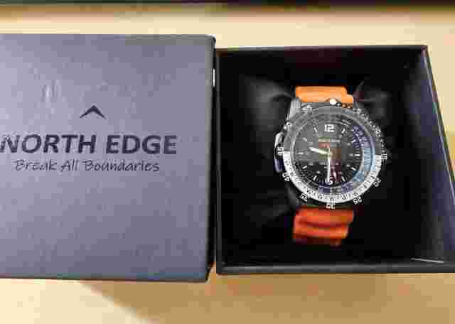 North Edge-Solar Powered Watch For Men Military Digital Sports Barometer