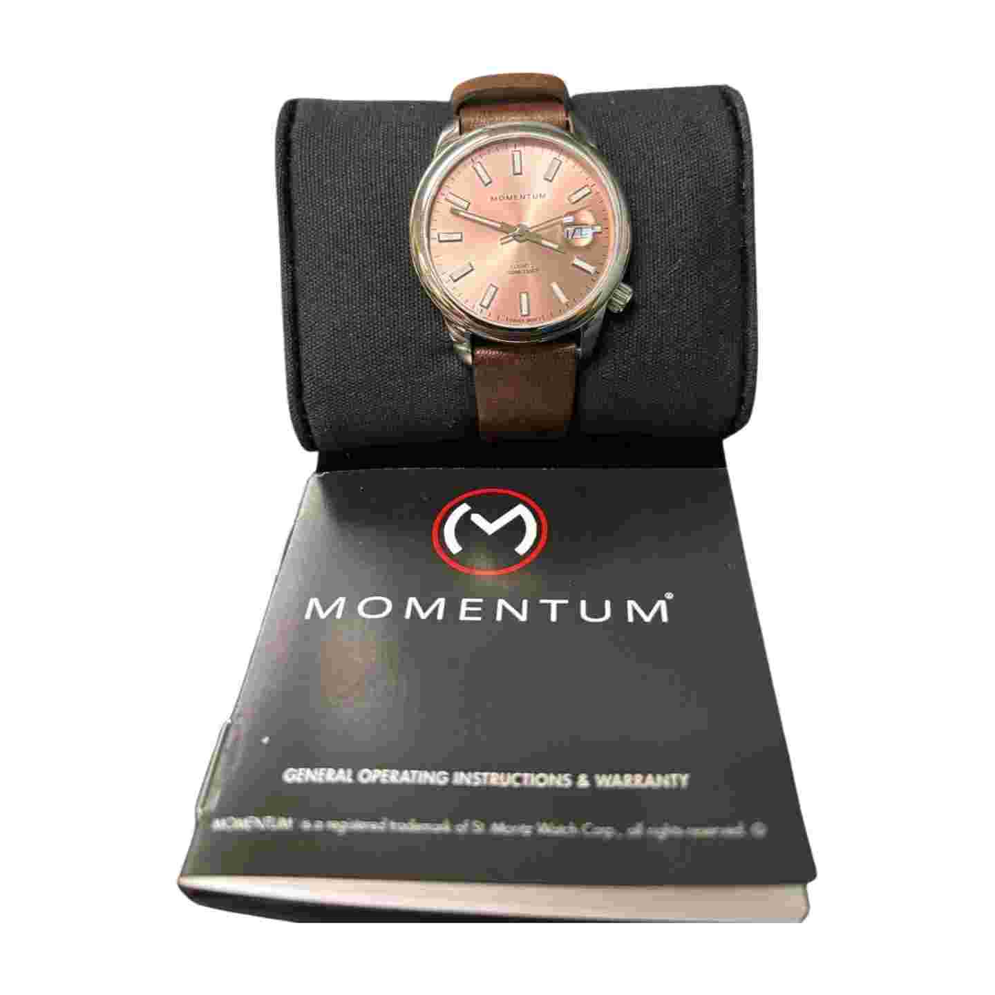 Momentum Logic 2 – 36mm Pink Dial with Premium Brown Bramante Leather Strap