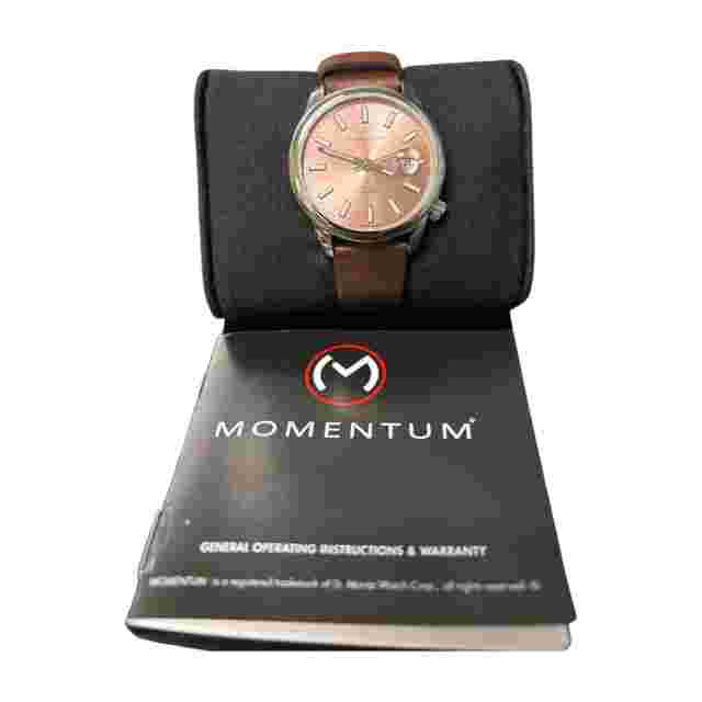 Momentum Logic 2 – 36mm Pink Dial with Premium Brown Bramante Leather Strap