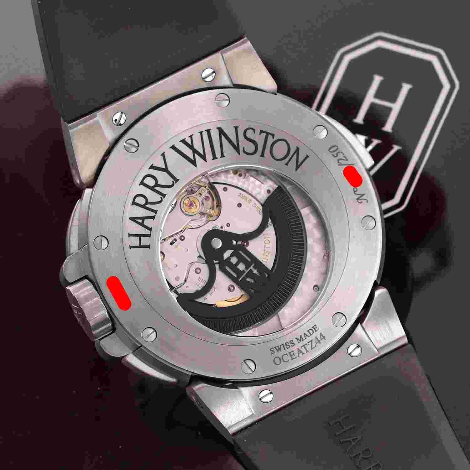 Harry Winston Ocean Dual Time Monochrome OCEATZ44ZZ008 watch men TO153750