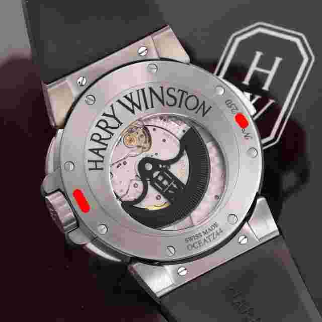 Harry Winston Ocean Dual Time Monochrome OCEATZ44ZZ008 watch men TO153750
