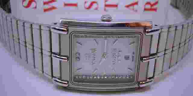 Swistar 559582L Ladie's Precision Quartz White Dial and Silver tone Watch
