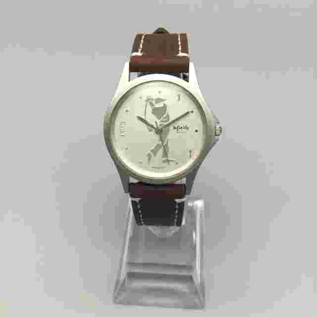 Infinity Watch Women Golf 34mm Silver Tone Brown Leather Band New Battery
