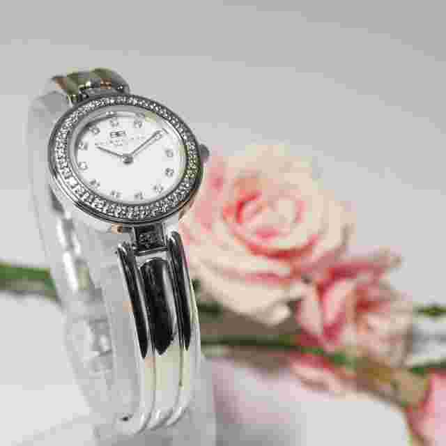 Balenciaga Stone Bezel 12P Diamond Women's Watch Quartz Stainless F404