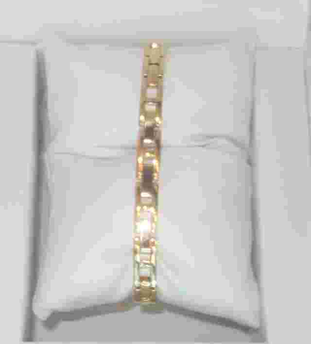 Yonger and Bresson Gold IP Steel white Dial Bracelet Watch DMP 1499/02 new