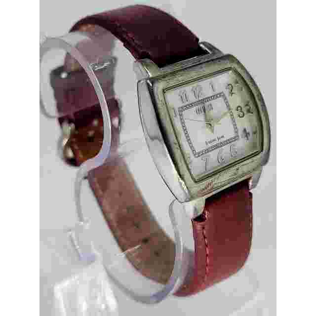 Vintage ECCLISSI Sterling Silver Watch with Maroon Leather Strap
