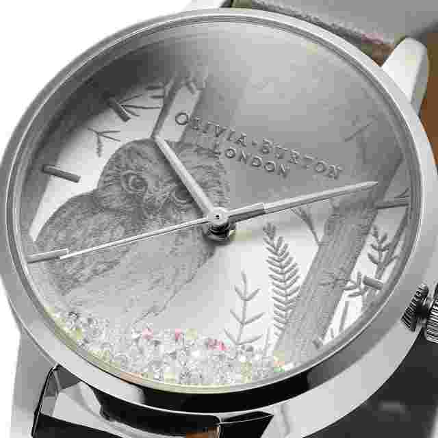 OLIVIA BURTON SNOW GLOBE OB16SG10 Silver Ladies Brand Watch New