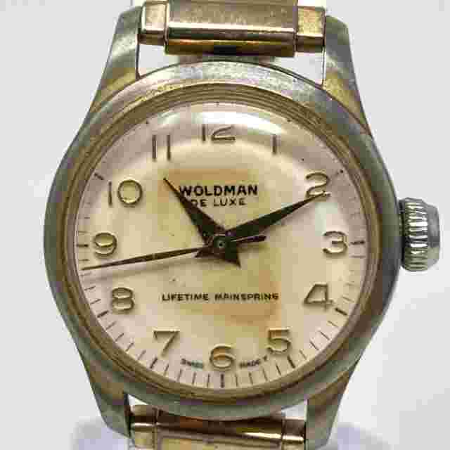 Vtg Woldman De Luxe Watch Women 25mm FOR PARTS REPAIR Swiss Made Manual Wind Up