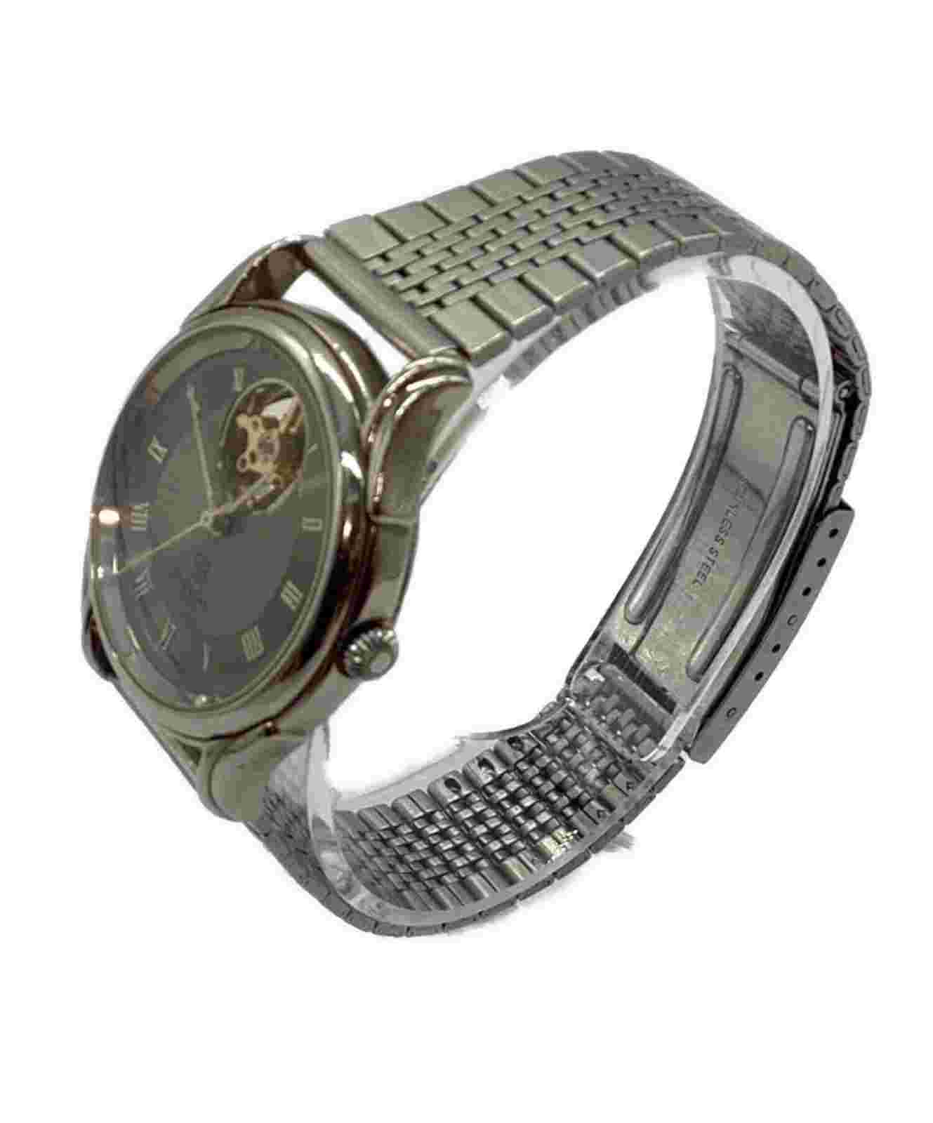 GIVENCHY COPERNIC REG MODEL 1-849 Analog Watch Round Silver Open Heart Automatic