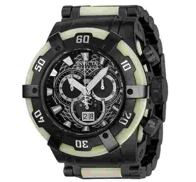 Invicta Reserve Hyperion Mens 53mm LARGE Luminous Black Swiss Chrono Watch 37335