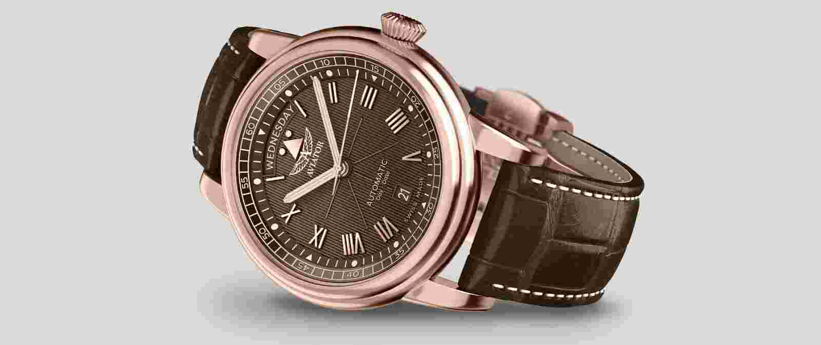 Aviator Douglas Day-Date 41 - V.3.35.2.280.4 Mens Automatic Watch