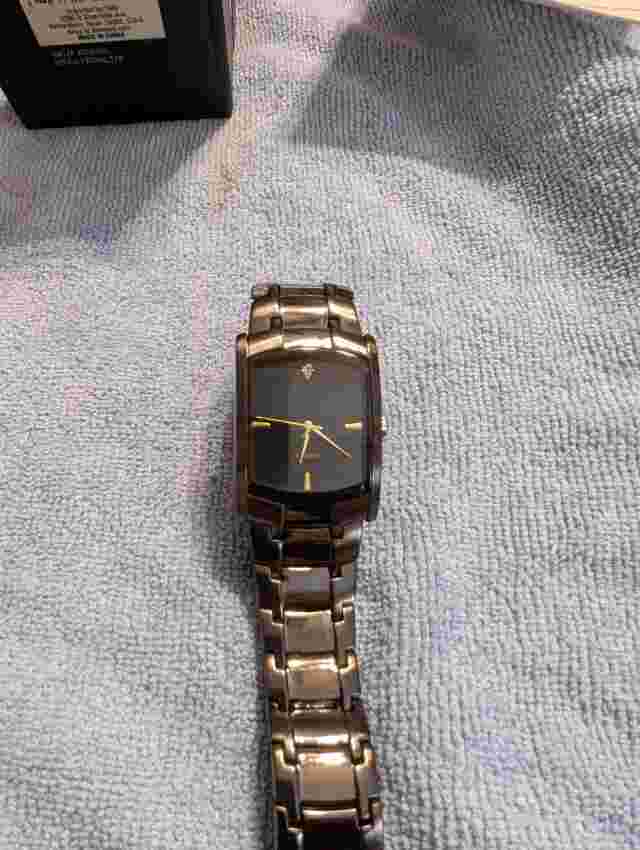 Allude Quartz Watch Men Black Diamond Japan Movt Analog very nice nds battery