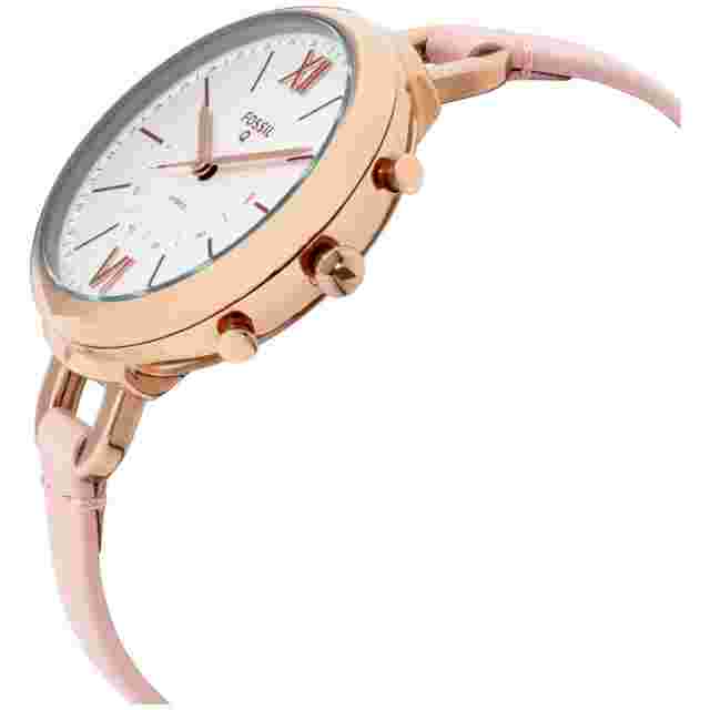 Fossil Q Annette Pink Leather Hybrid Smartwatch Activity Tracker FTW5023