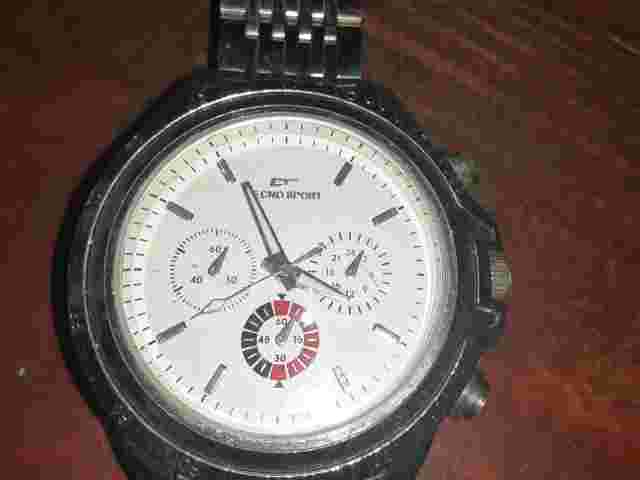 Techno Sport  White Face with Silver Metal Band Pre owned Good condition