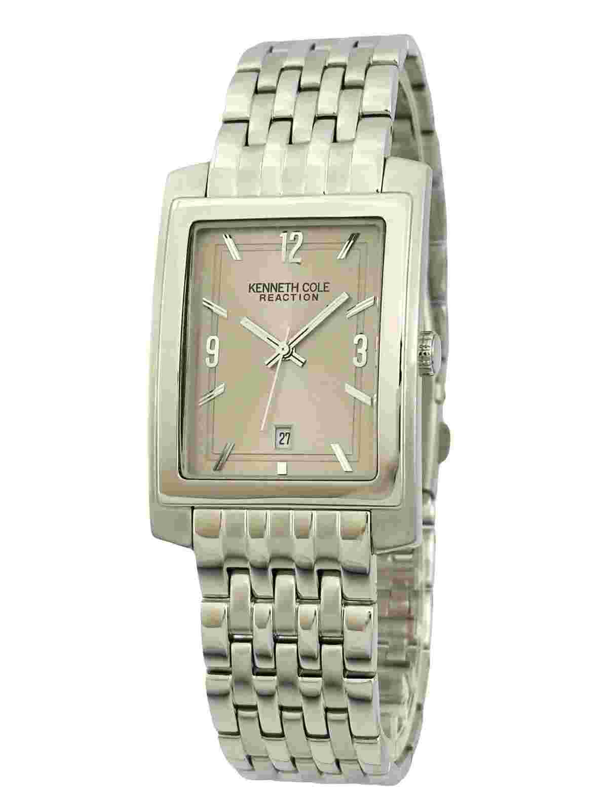 Kenneth Cole KC3590 Rectangular Grey Dial Stainless Steel Links Bracelet Watch