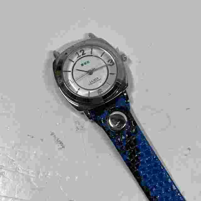 (BROKEN) La Mer Collections Watch Women Wristwatch Triple Wrap Blue Black
