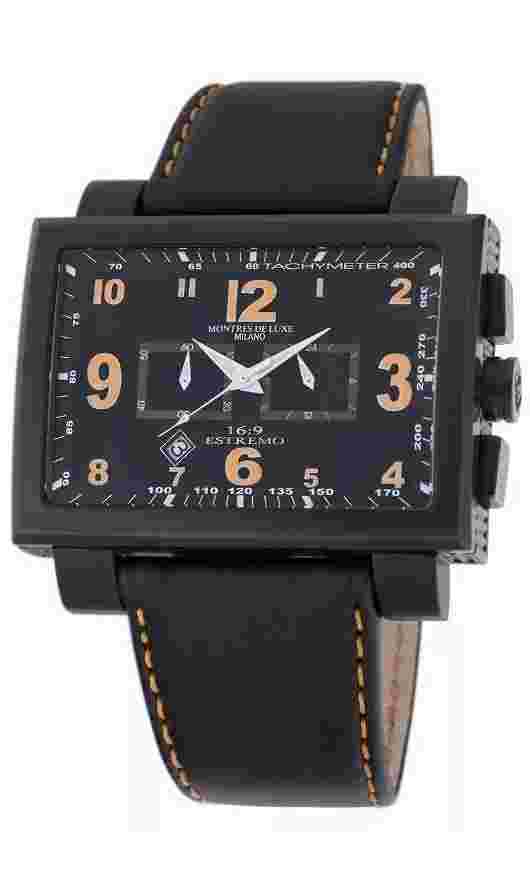 Montres De Luxe Men's 1690CR ORANGE 16:9 Estremo Chrono WATCH NEW