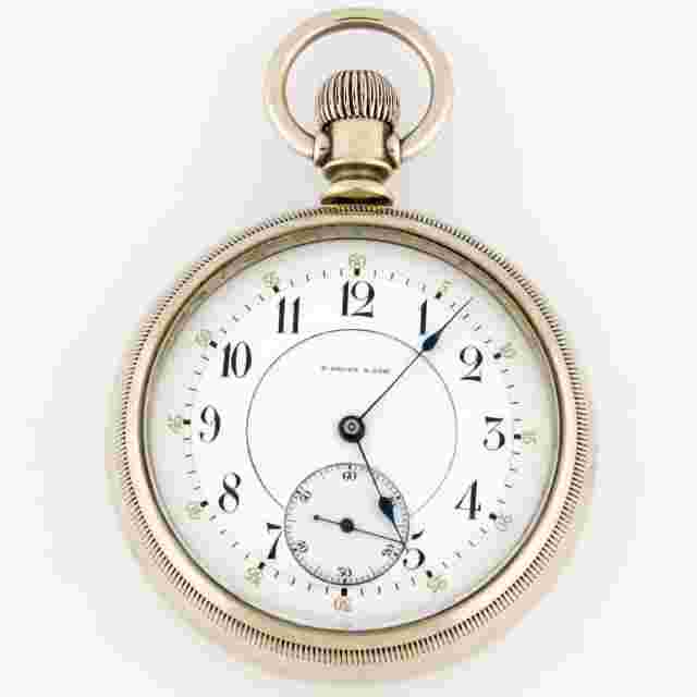 D. Gruen & Sons Assmann 16s Gold Escapement 18j OF Pocket Watch 48mm Scarce