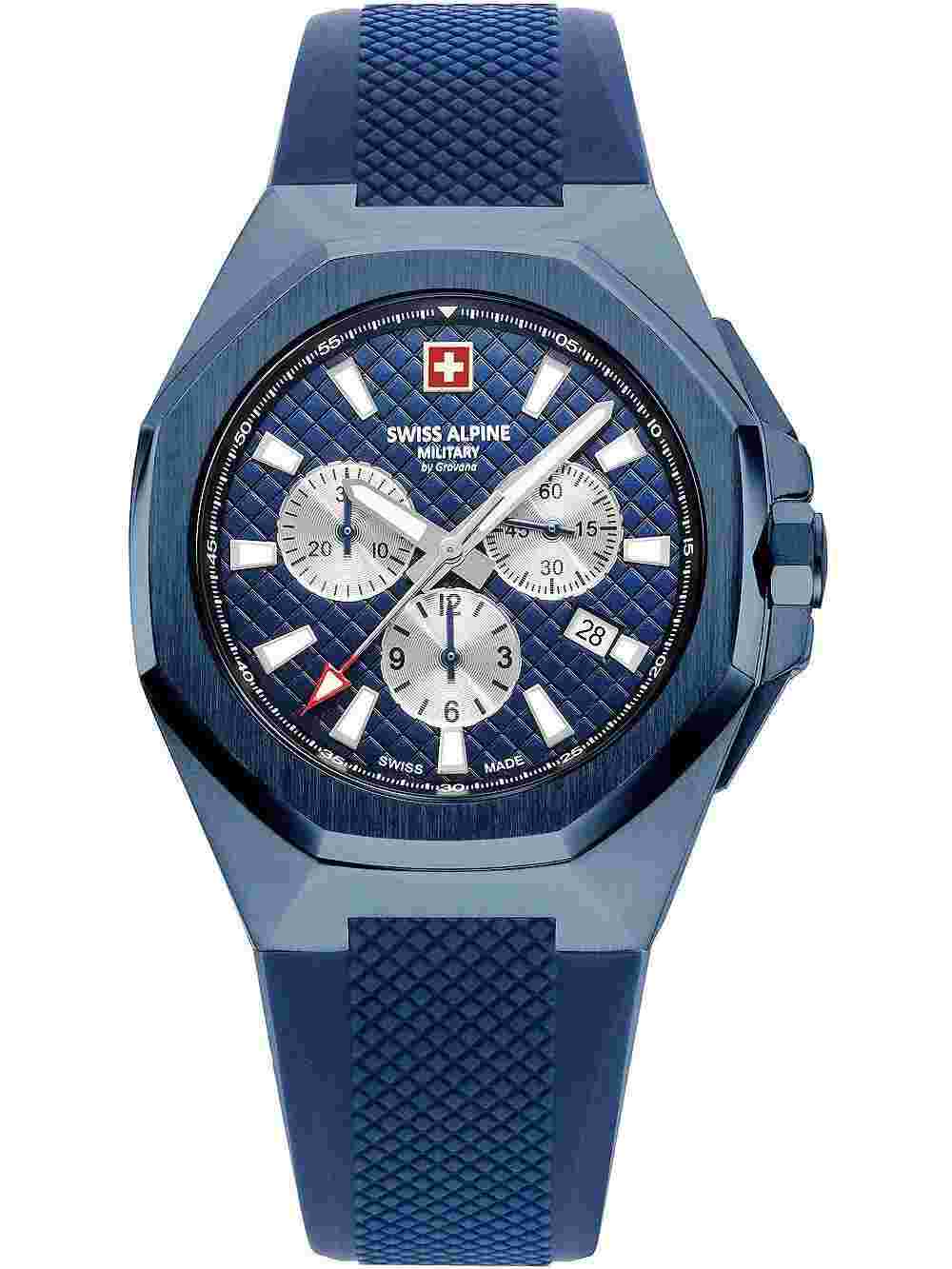 Swiss Alpine Military 7005.9895 Typhoon Chronograph Mens Watch 42mm 10ATM