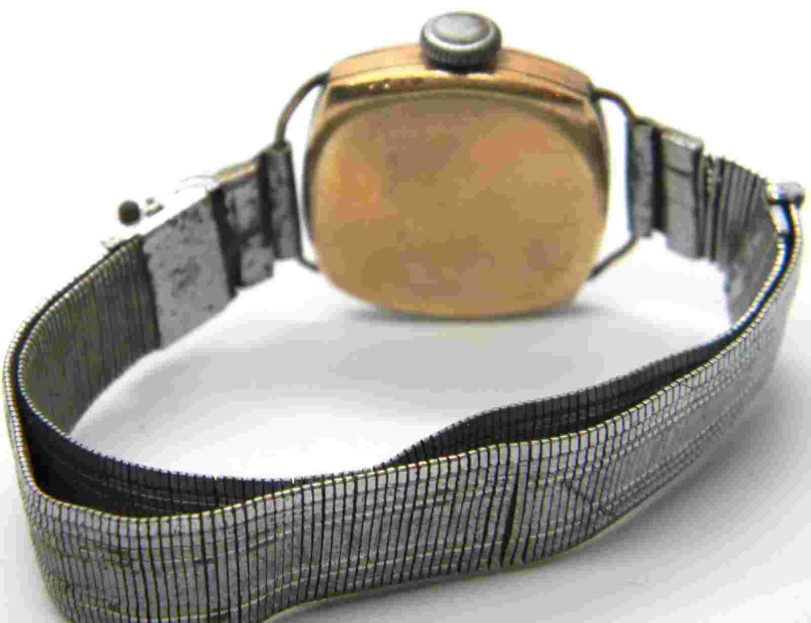 CJ men Vintage Phenix Military Manual Wind Art Deco Old Sub Tank Watch parts lot