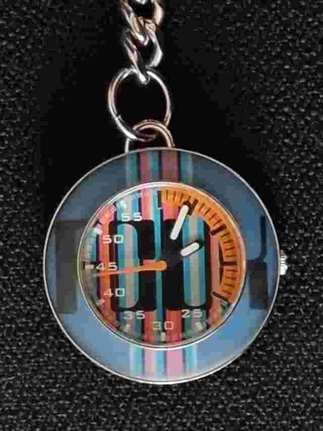 FRENCH CONNECTION FCUK TIME POCKET WATCH SAMPLE UNRELEASED DIAL AND STEEL CHAIN