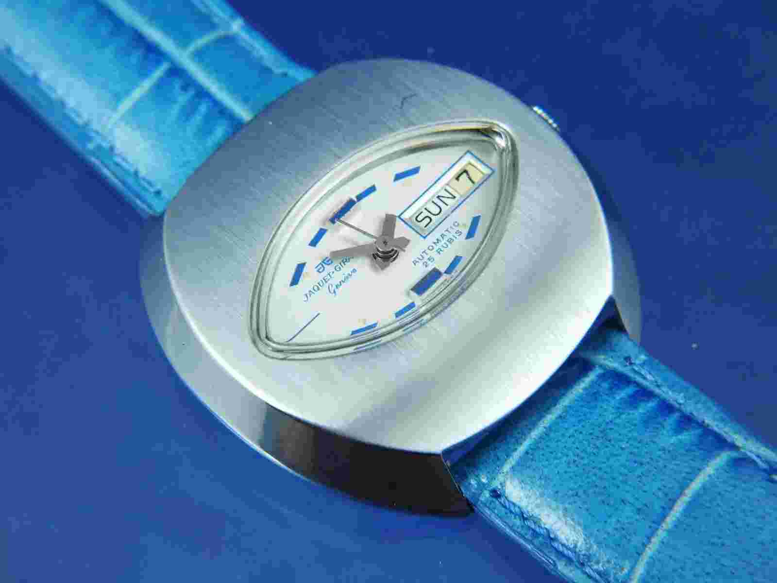 Jaquet Girard Automatic Watch 1970s NOS Vintage Swiss AS 2066 Awesome NEW OLD