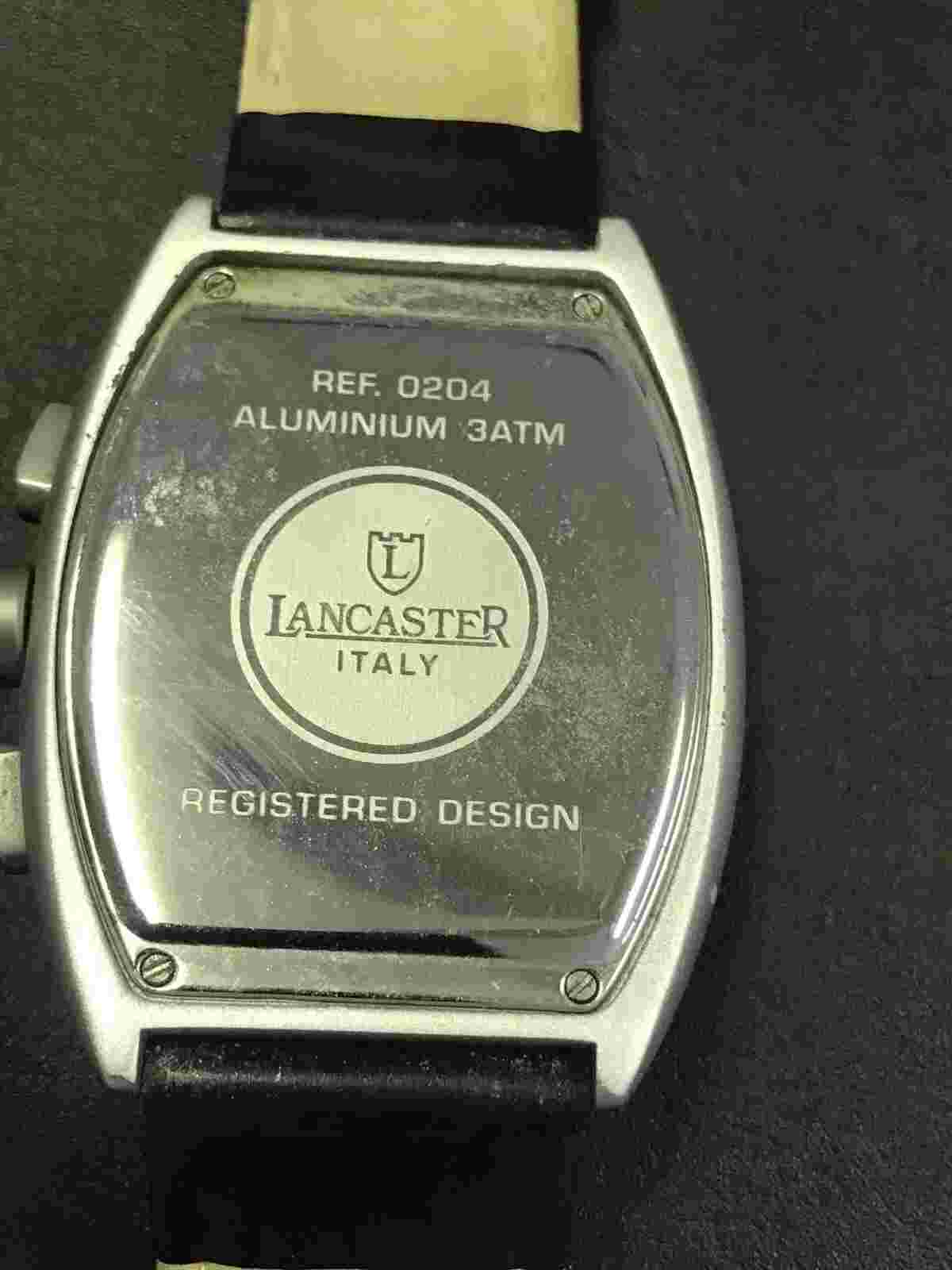 Lancaster Italy Ref.0204 Aluminum 3atm Chronograph Wristwatch Japan Shipped