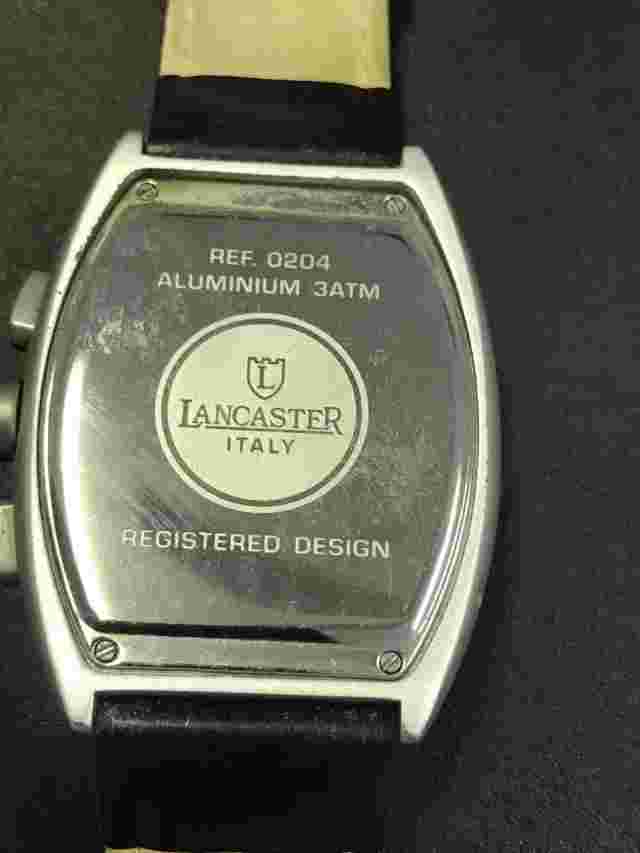 Lancaster Italy Ref.0204 Aluminum 3atm Chronograph Wristwatch Japan Shipped