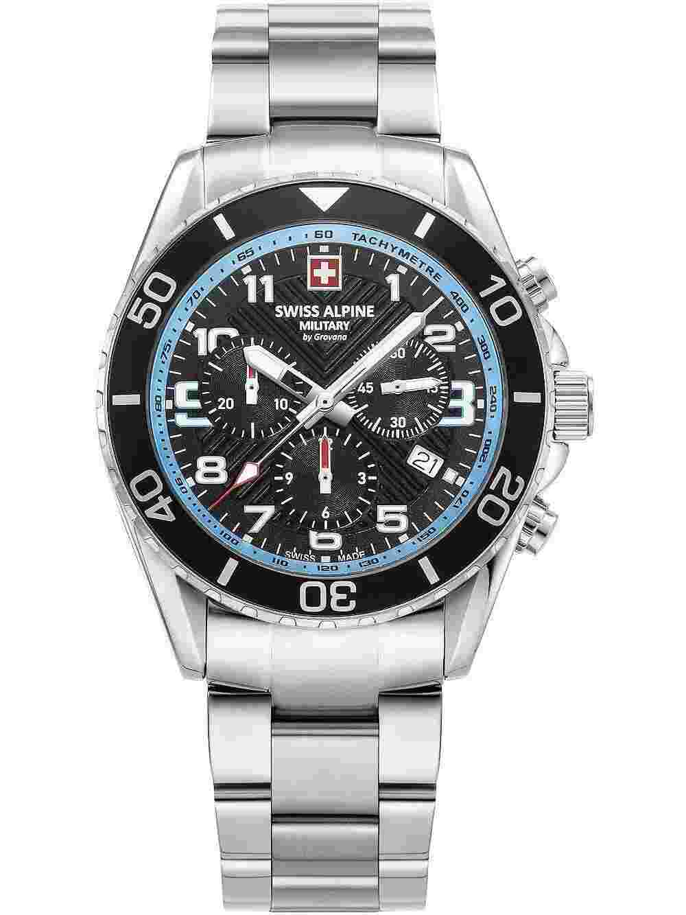 Swiss Alpine Military 7029.9131 Raptor Chronograph Mens Watch 42mm