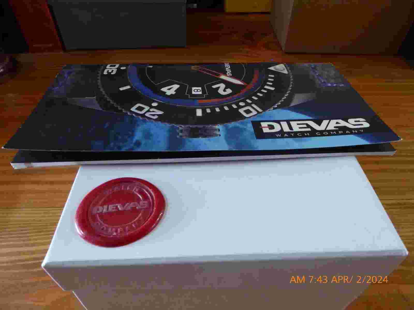 DIEVAS VORTEX TITANIUM TACTICAL DIVER RARE! SWISS AUTOMATIC ETA 2824 MVMNT 44MM