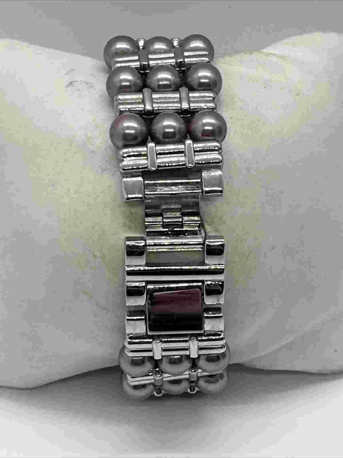 Luxe Ladies Faux Pearl Watch