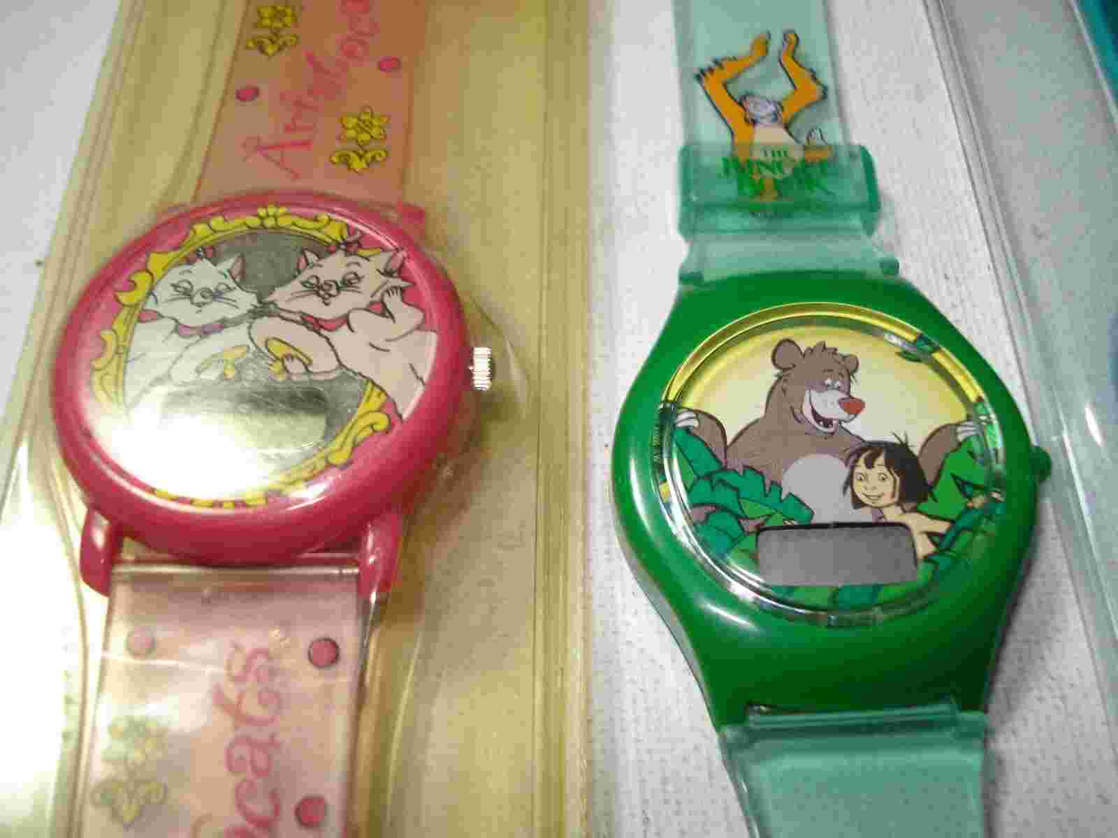 NEW RARE VINTAGE DISNEY LOT BUZZ LIGHTYEAR ARISTOCATS JUNGLE BOOK BAMBI WATCHES