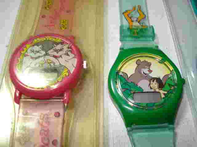 NEW RARE VINTAGE DISNEY LOT BUZZ LIGHTYEAR ARISTOCATS JUNGLE BOOK BAMBI WATCHES