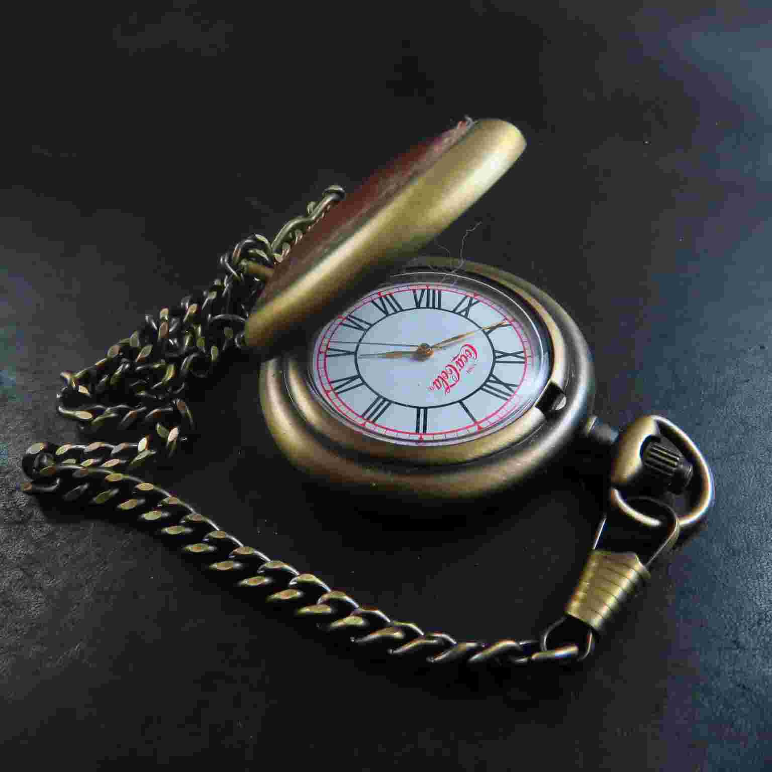 New Coca Cola Antique Style Pocket Quartz Men Watch