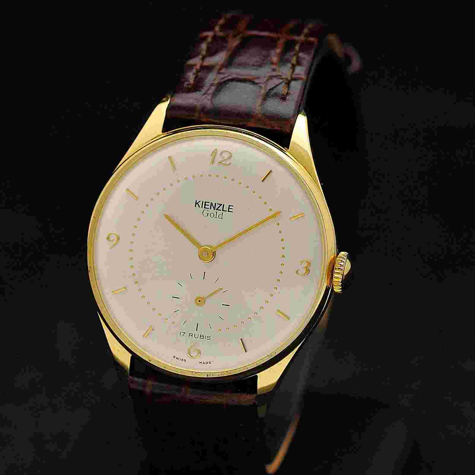 Kienzle 60S 18 KT Gold 35.5 Mm Manual Serviced