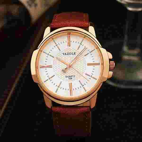 Rose Gold Wrist Watch Men Top Brand Luxury Famous Male Quartz Watch Golden