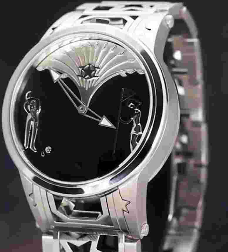 WATCHSTAR AUTOMATON Swiss made GOLF Black Dial Animated Black Dial Watch