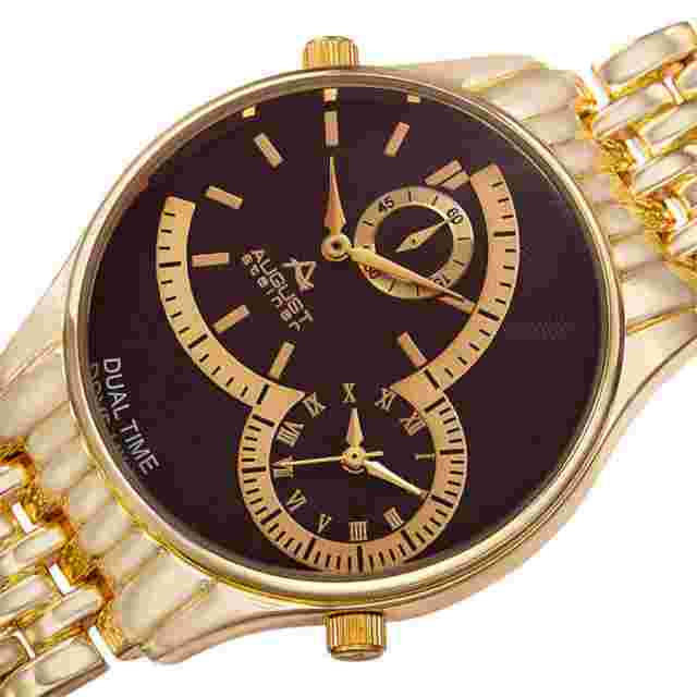 August Steiner Quartz Brown Dial Men's Watch AS8141BR
