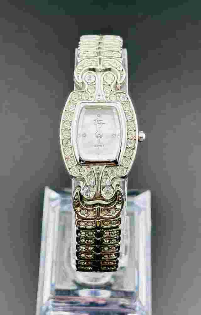 Working Suzanne Somers Silver and Brilliant Crystal Rhinestone Women's Watch Z3