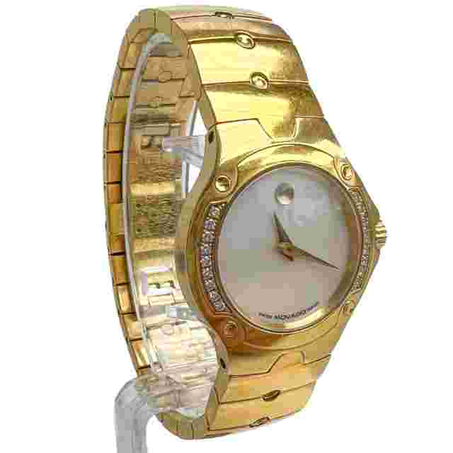 Movado Sports Edition SE Gold-Tone Stainless Diamond MOP Ladies 88-G4-1851 M01