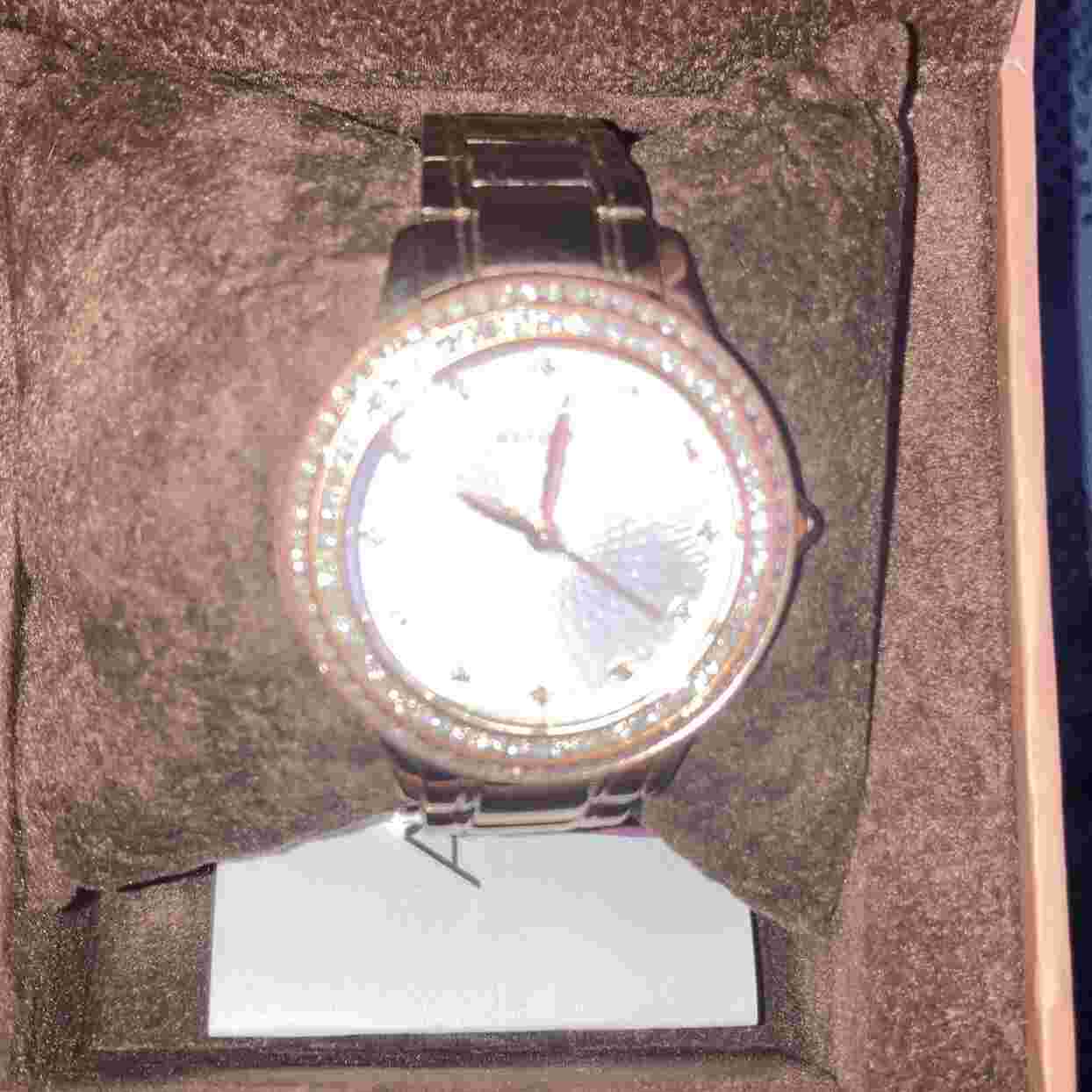Affinity Pave' Round Diamond Watch, Stainless Steel 1.00 cttw