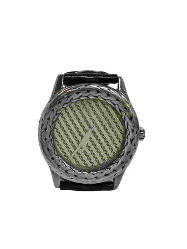 John Hardy 4874 Woven Sterling Silver Leather Strap Watch
