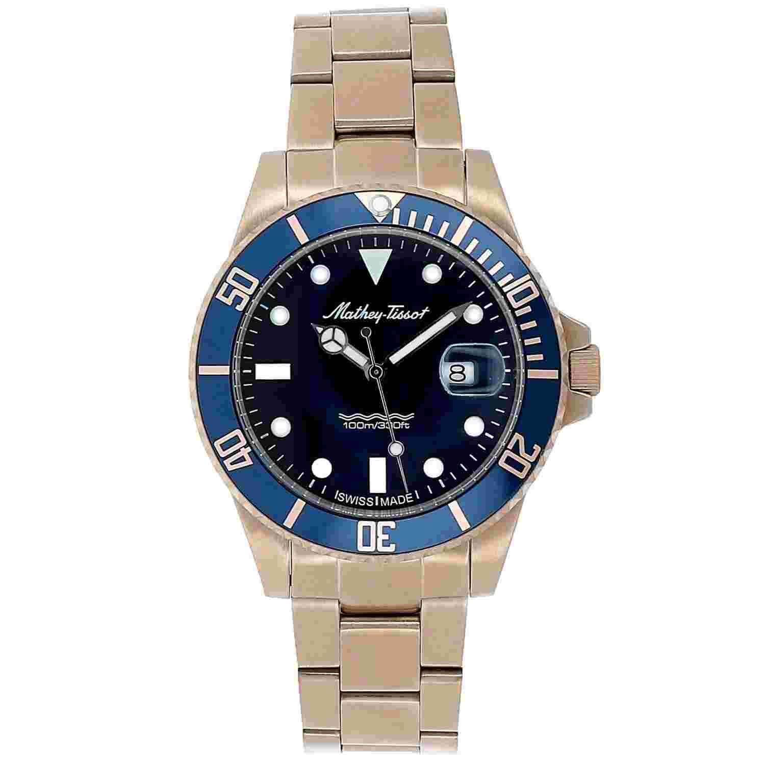 Mathey Tissot Men's Classic Blue Dial Watch - H908APRBU
