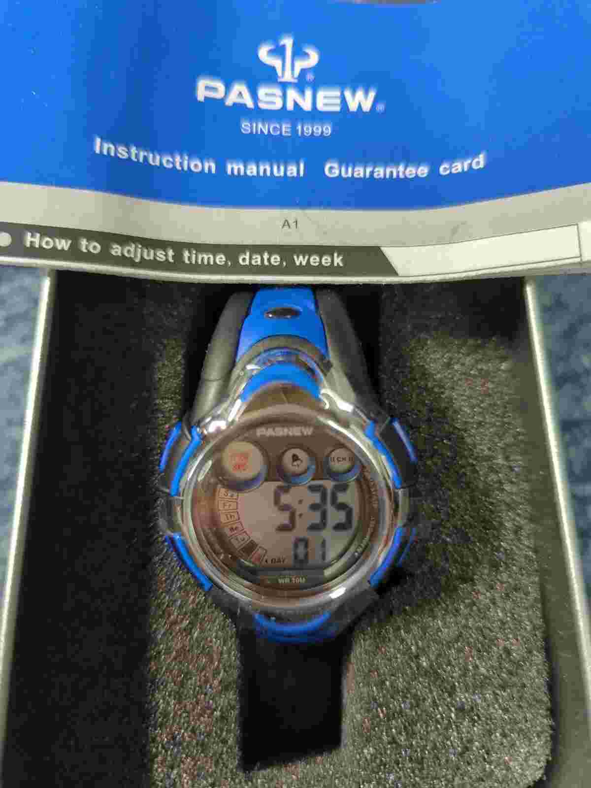 New WR30M Boys Digital Watch In Tin Black Strap