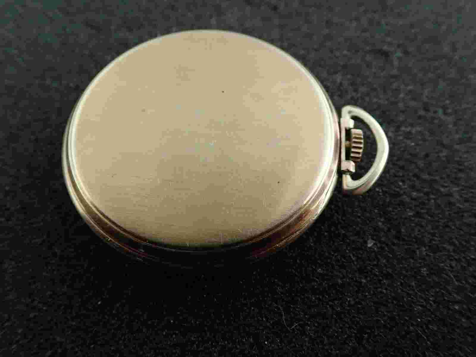 VINTAGE 12 SIZE GOTHAM POCKET WATCH GRADE RGJP RUNNING AND KEEPING TIME