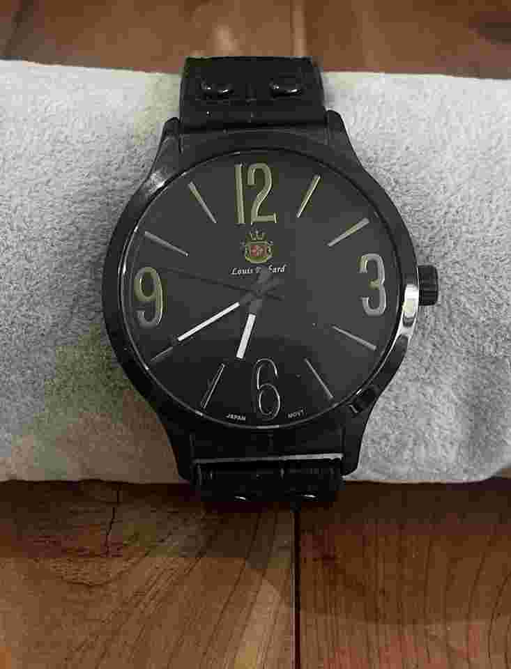 Black Louis Richard Watch With Black Dial 9905