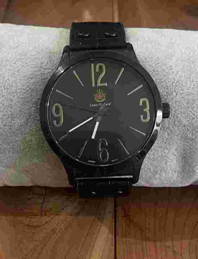 Black Louis Richard Watch With Black Dial 9905