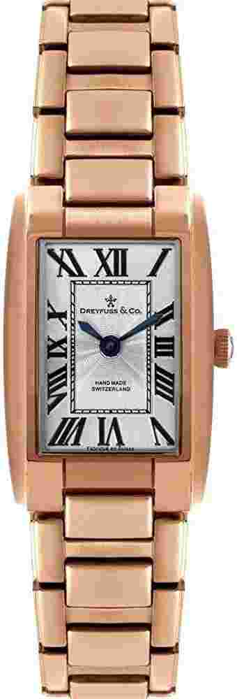 Dreyfuss Ladies Watch with Rose Gold Stainless Steel Bracelet DLB00054/01