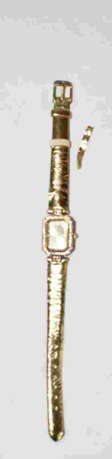 Elizabeth Taylor Ladies Gold Tone Watch, Japan Movement, Made in China